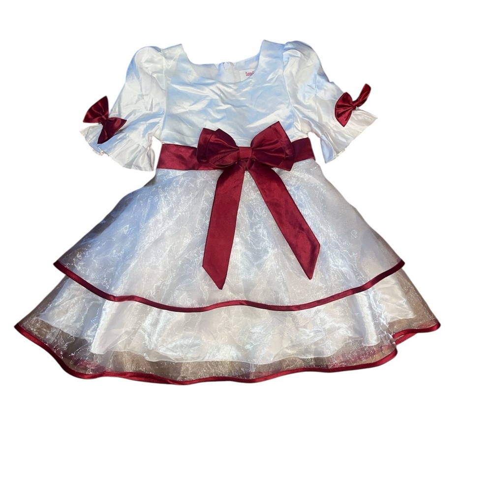 Sunny Fashion Layered Bow Dress
